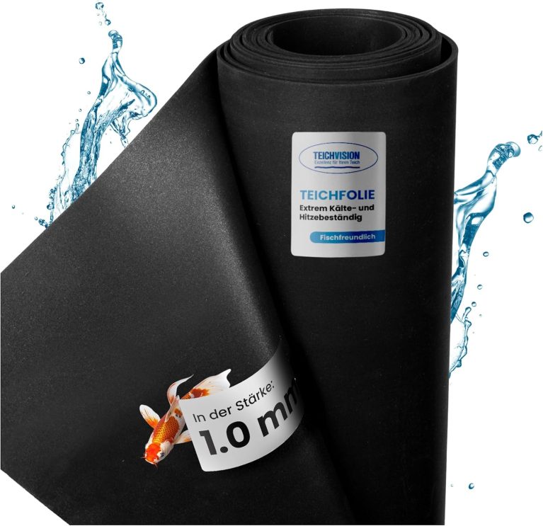 TeichVision Bâche de bassin EPDM, épaisseur 1 mm, 3,05 x 3 m, noire