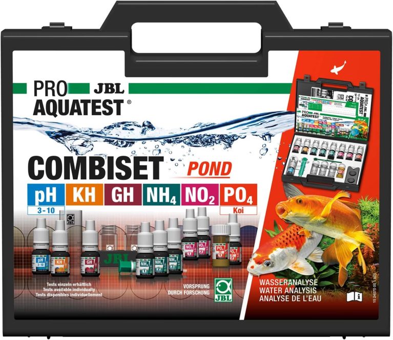 JBL ProAquaTest CombiSet Pond, kit de test d'eau 6 paramètres pour bassin et bac à koïs