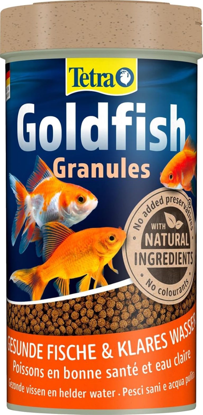Tetra Goldfish - Aliments Premium Complet pour tous les Poissons Rouges - Favorise la Croissance la santé et la Longévité - Renforce la Couleur - en granulés - 250 ml