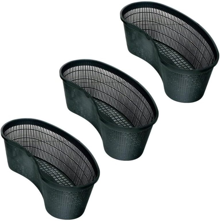 animallparadise - Lot de 3 paniers ovales 45 cm pour Plantes de Bassin Aquatique - Parois et Fond ajourés pour l'échange Eau et nutriments - Plastique imputrescible